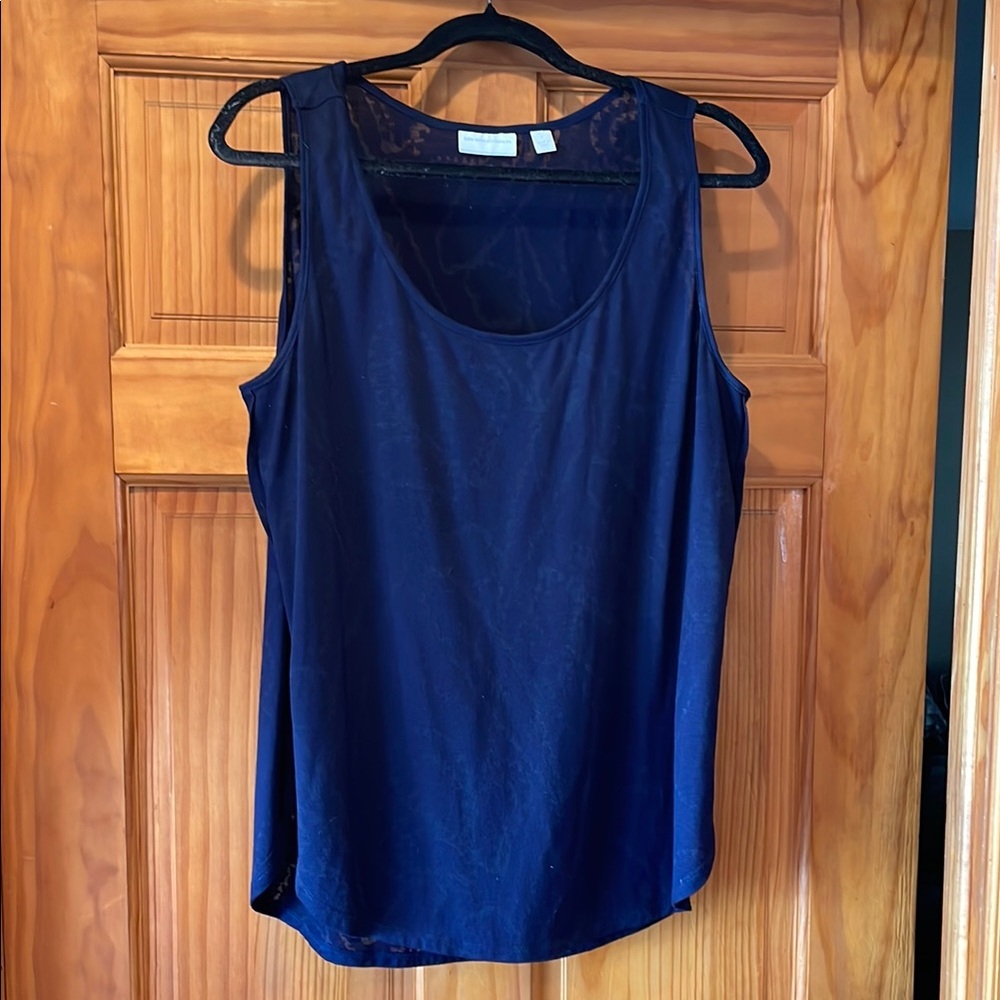 Women's Navy Blue Sleeveless Top